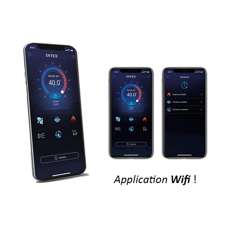 Spa Gonflable 6 Places Ardoise Carré Intex 5 Spa Gonflable 6 Places Ardoise Carré Intex – Image 5