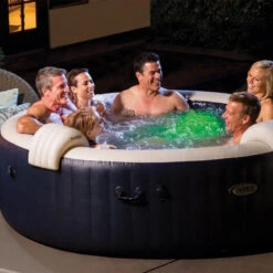 Spa Gonflable 6 Places Bulles Et Leds Blue Navy Intex -ATMOSPHERA Soldes Boutique spa gonflable bulles et leds 6 places blue navy intex 5