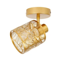 Spot Calathéa Métal Ajouré Doré Ostaria 9 Spot Calathéa Métal Ajouré Doré Ostaria -ATMOSPHERA Soldes Boutique spot calathea metal ajoure dore ostaria 3