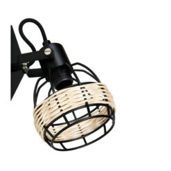 Spot Cyrus En Métal Et Rotin Ostaria -ATMOSPHERA Soldes Boutique spot cyrus en metal et rotin ostaria 2