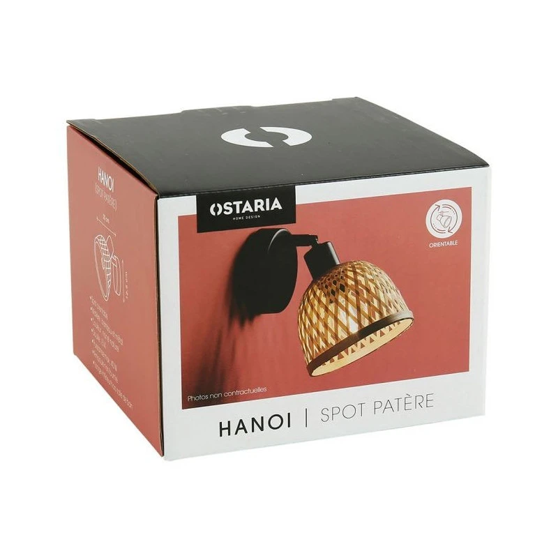 Spot Hanoi En Métal Et Bambou Ostaria 2 Spot Hanoi En Métal Et Bambou Ostaria – Image 2