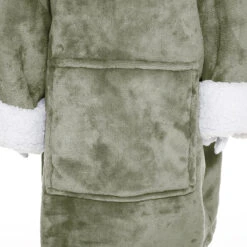 Sweat Plaid à Capuche Dino Vert Enfant Atmosphera -ATMOSPHERA Soldes Boutique sweat plaid a capuche dino vert enfant atmosphera 1 2