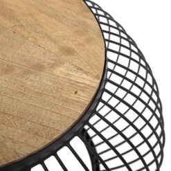 Table Basse X2 Métal Et Bois De Manguier Esther Atmosphera -ATMOSPHERA Soldes Boutique table basse x2 en metal et bois de manguier atmosphera 2