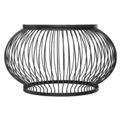 Table Basse X2 Métal Et Bois De Manguier Esther Atmosphera -ATMOSPHERA Soldes Boutique table basse x2 en metal et bois de manguier atmosphera 5