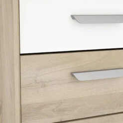 Demeyere Table De Chevet 3 Tiroirs Naturel Et Blanc Santorini -ATMOSPHERA Soldes Boutique table de chevet 3 tiroirs naturel et blanc santorini 2