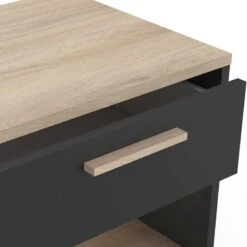Demeyere Table De Chevet Izzy 1 Tiroir Noir Et Bois -ATMOSPHERA Soldes Boutique table de chevet izzy 1 tiroir noir et bois 2