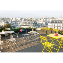 Table Ronde Pliante Greensboro 2p Graphite Hespéride 9 Table Ronde Pliante Greensboro 2p Graphite Hespéride -ATMOSPHERA Soldes Boutique table de jardin ronde hesperide 60cm greensboro graphite 3