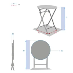 Table Ronde Pliante Greensboro 2p Jaune Moutarde Hespéride -ATMOSPHERA Soldes Boutique table de jardin ronde hesperide 60cm greensboro moutarde 4