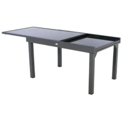 Table Rectangulaire Ext. Verre Piazza 10 P. Graphite Hespéride -ATMOSPHERA Soldes Boutique table piazza extensible 10 personnes anthracite graphite hesperide 4