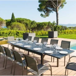 Table Rectangulaire Extensible Piazza 12 P. Graphite Hespéride -ATMOSPHERA Soldes Boutique table rectangulaire extensible piazza 12 personnes graphite hesperide 5