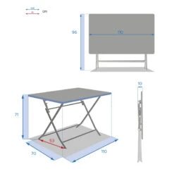 Table Rectangulaire Pliante Greensboro 4p Bleu Pétrole Hespéride 7 Table Rectangulaire Pliante Greensboro 4p Bleu Pétrole Hespéride -ATMOSPHERA Soldes Boutique table rectangulaire pliante greensboro 4p bleu petrole hesperide 3
