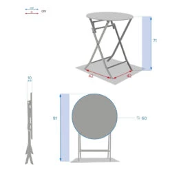 Table Ronde Pliante Greensboro 2p Tonka Hespéride -ATMOSPHERA Soldes Boutique table ronde greensboro tonka hesperide 3