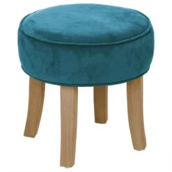 Tabouret En Velours Adriel Coloris Duck Atmosphera