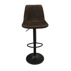 Tabouret De Bar Barcelona PU Brun Foncé -ATMOSPHERA Soldes Boutique tabouret de bar barcelona pu brun fonce 5
