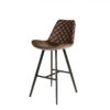 Tabouret De Bar Bas Alicante PU Brun Foncé