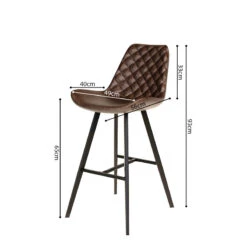 Tabouret De Bar Bas Alicante PU Brun Foncé 9 Tabouret De Bar Bas Alicante PU Brun Foncé -ATMOSPHERA Soldes Boutique tabouret de bar bas alicante pu brun fonce 3