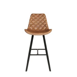 Tabouret De Bar Bas Alicante PU Cognac -ATMOSPHERA Soldes Boutique tabouret de bar bas alicante pu cognac 5