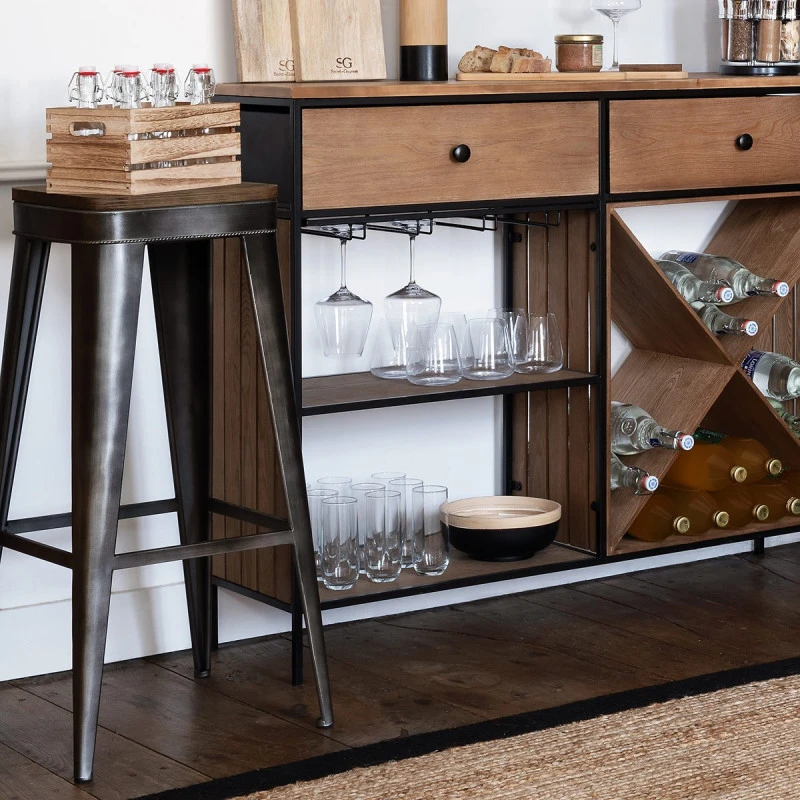 Tabouret De Bar Gris Joris GM Atmosphera 2 Tabouret De Bar Gris Joris GM Atmosphera – Image 2