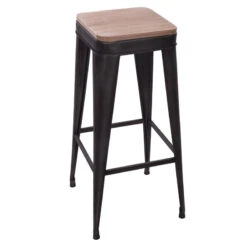 Tabouret De Bar Noir Joris GM Atmosphera