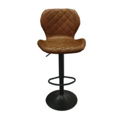 Tabouret De Bar Malaga PU Cognac -ATMOSPHERA Soldes Boutique tabouret de bar malaga pu cognac 5