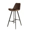 Tabouret De Bar Palmas PU Brun Foncé