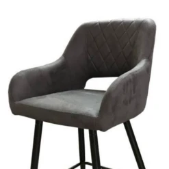 ATMOSPHERA Soldes Boutique -ATMOSPHERA Soldes Boutique tabouret de bar udc8289 gris anthracite pieds metal 1 1