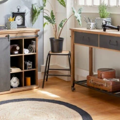 Tabouret Edena Bois Métal Atmosphera -ATMOSPHERA Soldes Boutique tabouret edena bois metal atmosphera 2