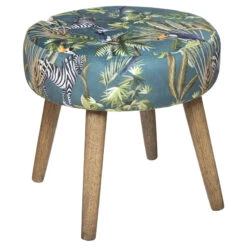 Tabouret Motifs Jungle H40 Sango Atmosphera
