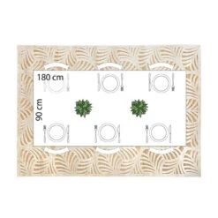 Tapis Rectangulaire Relief Feuille 160x230 Atmosphera -ATMOSPHERA Soldes Boutique tapis rectangulaire relief feuille 160x230 atmosphera 1 3