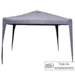 Toile De Tonnelle Easy Up Coloris Ardoise Hespéride