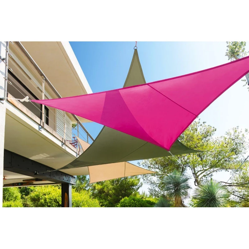 Toile Solaire 3x3x3m Curacao Gris Hespéride 5 Toile Solaire 3x3x3m Curacao Gris Hespéride – Image 5