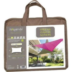 Toile Solaire 3x2m Curacao Taupe Hespéride -ATMOSPHERA Soldes Boutique toile solaire rectangulaire 2x3m luxe hesperide curacao taupe 2