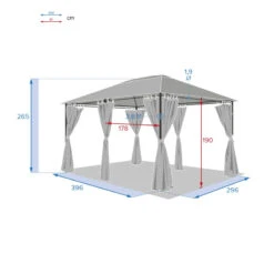 Tonnelle 3x4 M Santorini Gris Ardoise Hespéride 9 Tonnelle 3x4 M Santorini Gris Ardoise Hespéride -ATMOSPHERA Soldes Boutique tonnelle hesperide santorini gris 4