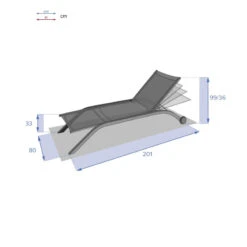 Transat Milenio Anthracite Et Graphite Hespéride -ATMOSPHERA Soldes Boutique transat milenio anthracite graphite hesperide 3