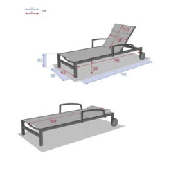Transat Ocala Inclinable Noisette/blanc Hespéride -ATMOSPHERA Soldes Boutique transat ocala inclinable noisetteblanc hesperide 5
