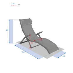Transat 2 Positions Anthracite / Graphite Decima Hespéride 15 Transat 2 Positions Anthracite / Graphite Decima Hespéride -ATMOSPHERA Soldes Boutique transat positions anthracite graphite decima hesperide 1 7