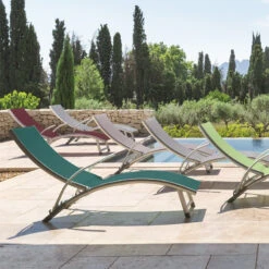 Transat Samba Pliable Et Empilable Bordeaux Hespéride -ATMOSPHERA Soldes Boutique transat samba bordeaux hesperide 6