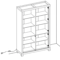 Vitrine 2 Portes + 2 Portes Vitrées Dijon -ATMOSPHERA Soldes Boutique vitrine 2 portes 2 portes vitrees dijon 1 6