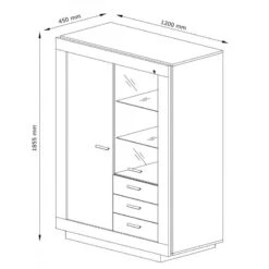 Vitrine 2 Portes 3 Tiroirs Marseille -ATMOSPHERA Soldes Boutique vitrine 2 portes 3 tiroirs marseille 4