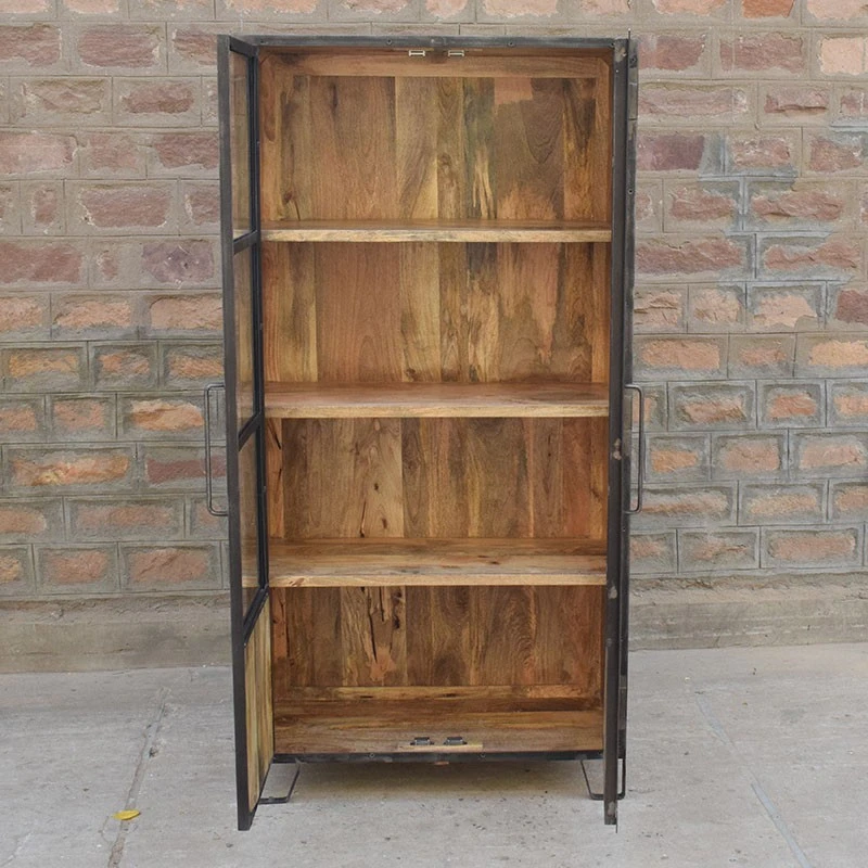 Vitrine 2 Portes 4 Niveaux Manguier 5 Vitrine 2 Portes 4 Niveaux Manguier – Image 5