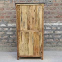 Vitrine 2 Portes Bois De Manguier Et Métal -ATMOSPHERA Soldes Boutique vitrine 2 portes bois de manguier et metal 1 6