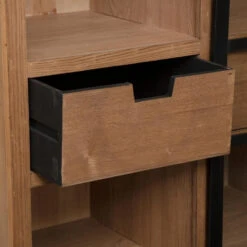 Vitrine Porte Coulissante Danik 2 Tiroirs Atmosphera -ATMOSPHERA Soldes Boutique vitrine porte coulissante danik 2 tiroirs atmosphera 4